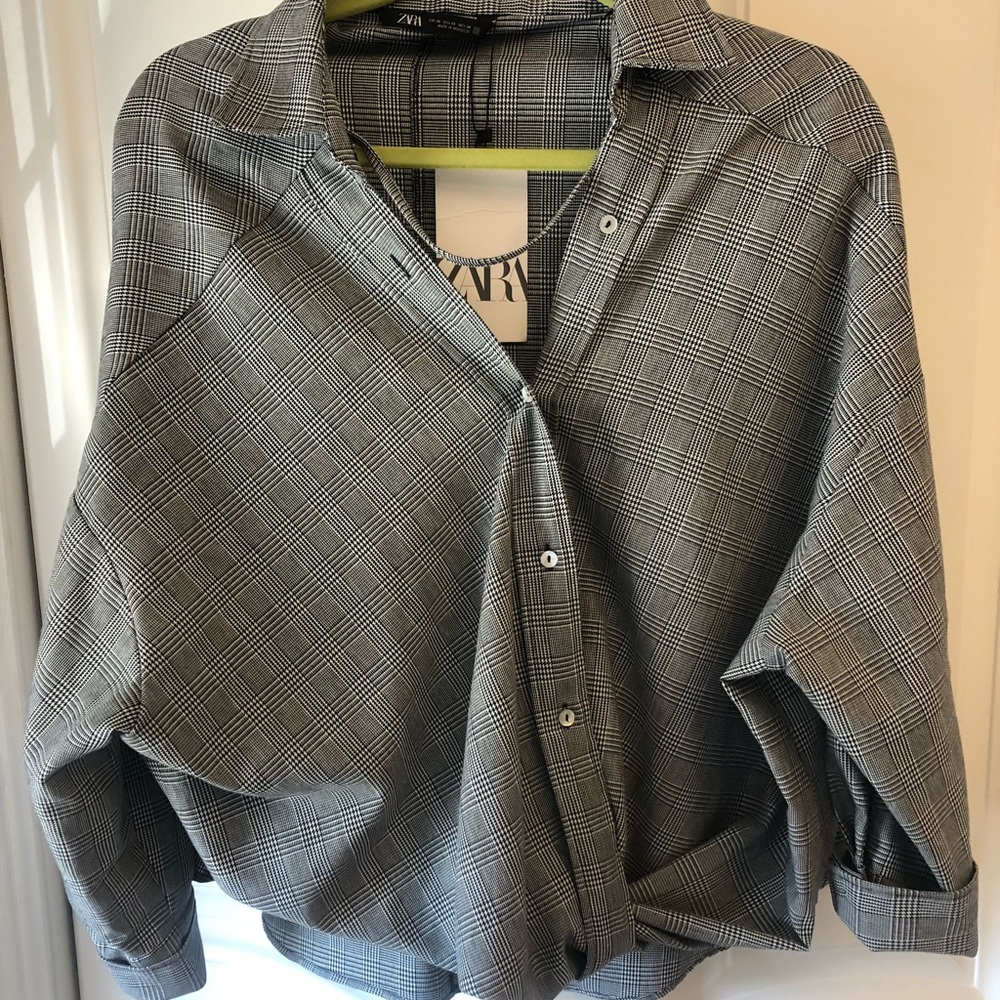New with tags Zara plaid shirt